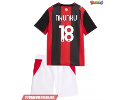 Lacne Dětský Futbalové dres AC Milan Christopher Nkunku #18 2026-27 Krátky Rukáv - Domáci (+ trenírky)